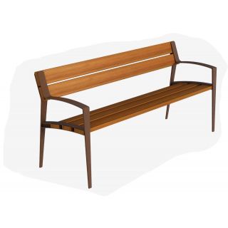 Banc MINSK Acier et Bois Tropical 1800 mm